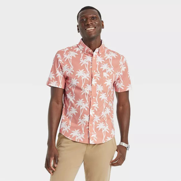 Men's Standard Fit Short Sleeve Button-Down Shirt - Goodfellow & Co™ | Target