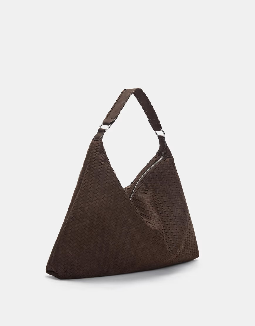 Pull&Bear Braided shopper bag in brown | ASOS (Global)