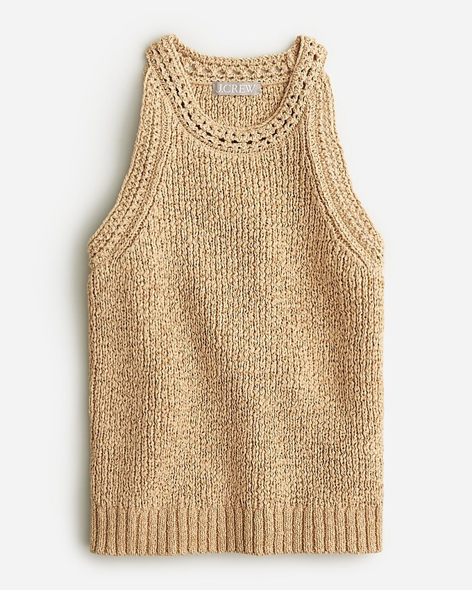 High-neck textured pointelle sweater-tank | J. Crew US