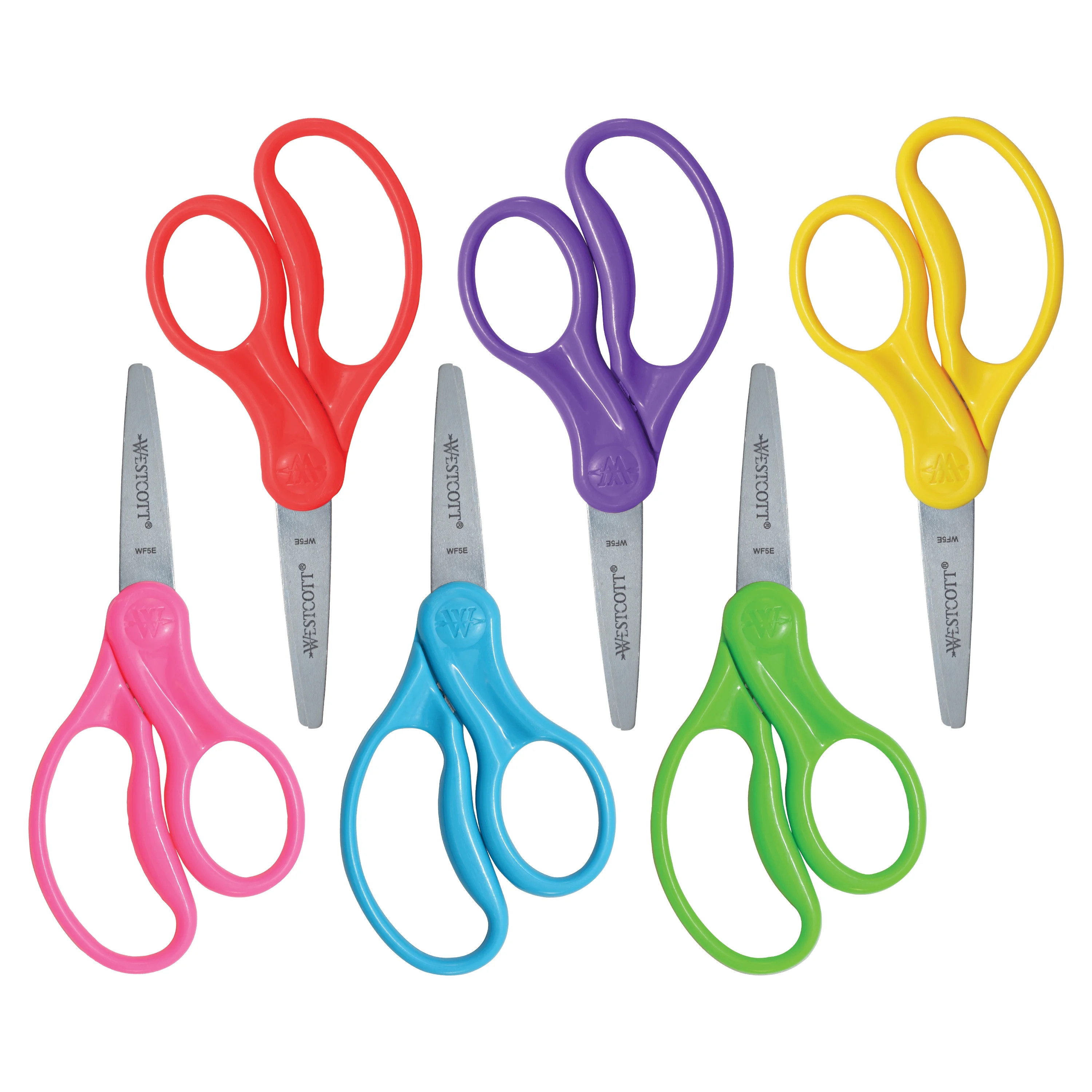 Westcott Kids Scissors, 5", Stainless Steel, Pointed, for School, Assorted Colors, 6-Count | Walmart (US)