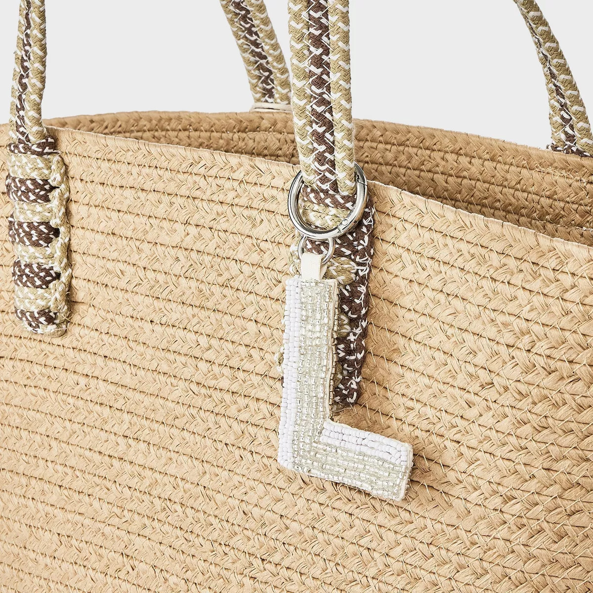 Beaded Monogram Letter L Bag Charm - A New Day\u2122 Silver | Target