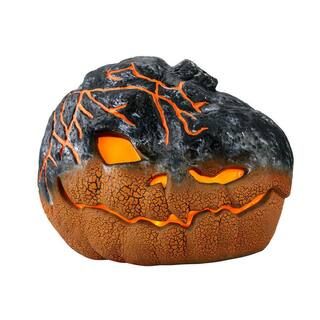 Home Accents Holiday 12 in Rotten Smoldering Pumpkin Jack-O-Lantern 22TK60394 - The Home Depot | The Home Depot