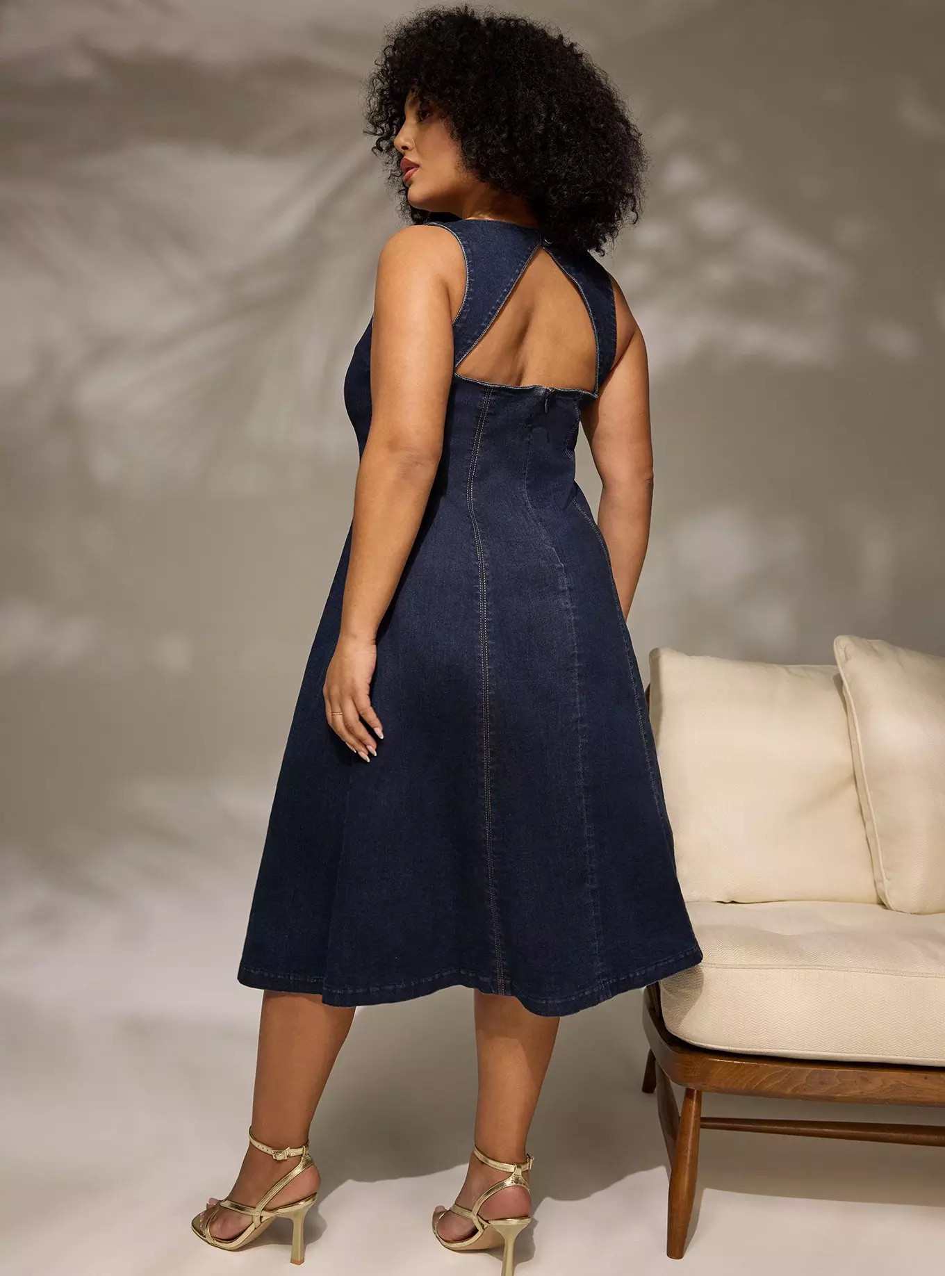 Belle Isle Denim Tea Length Dress | Torrid (US & Canada)