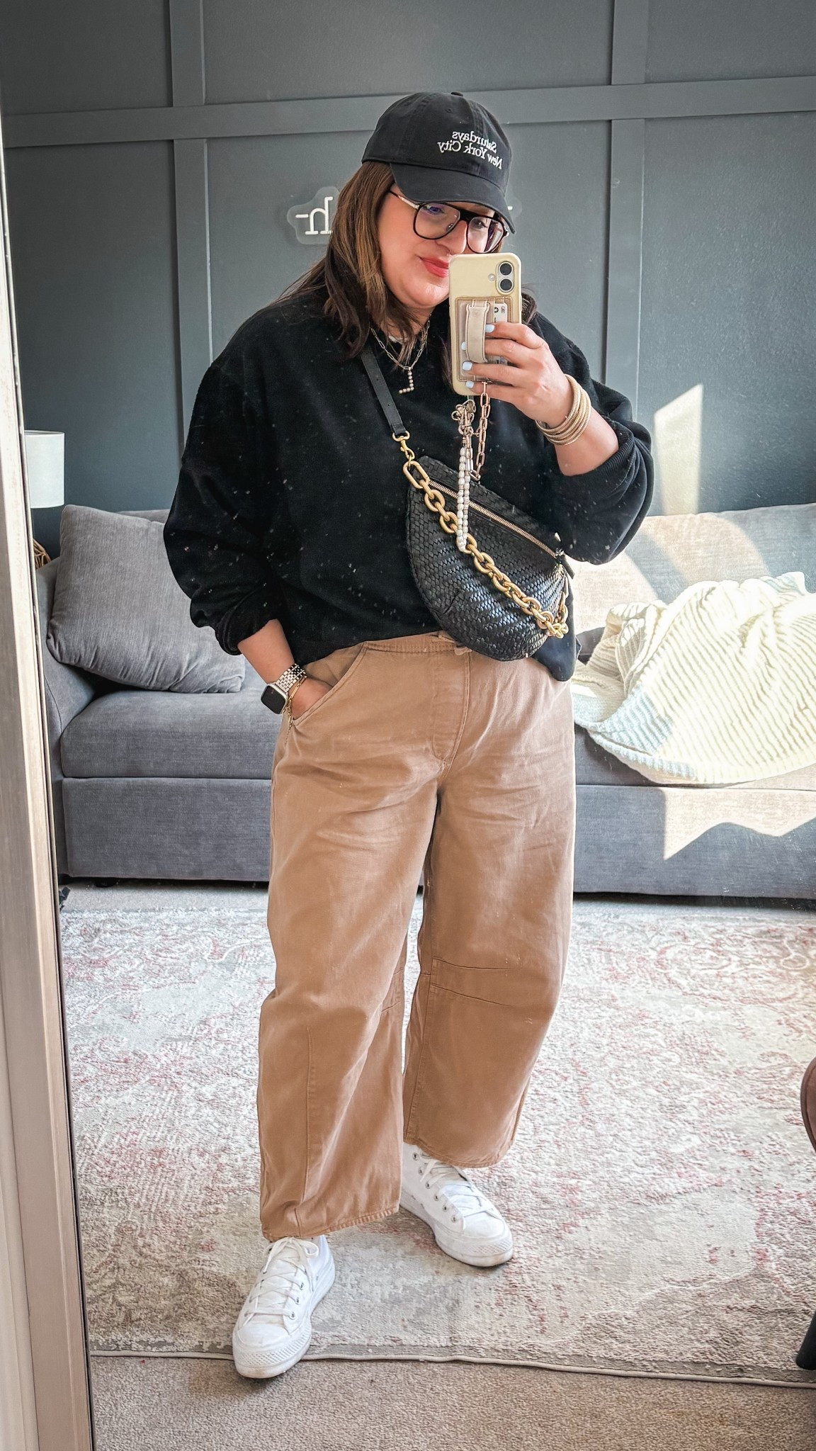 Today’s ootd
Aerie sweatshirt - XL
GAP horseshoe pull on jeans - L (this color is sold out)
Clare V bag
Converse high top platforms 

#LTKMidsize #LTKSaleAlert #LTKOver40