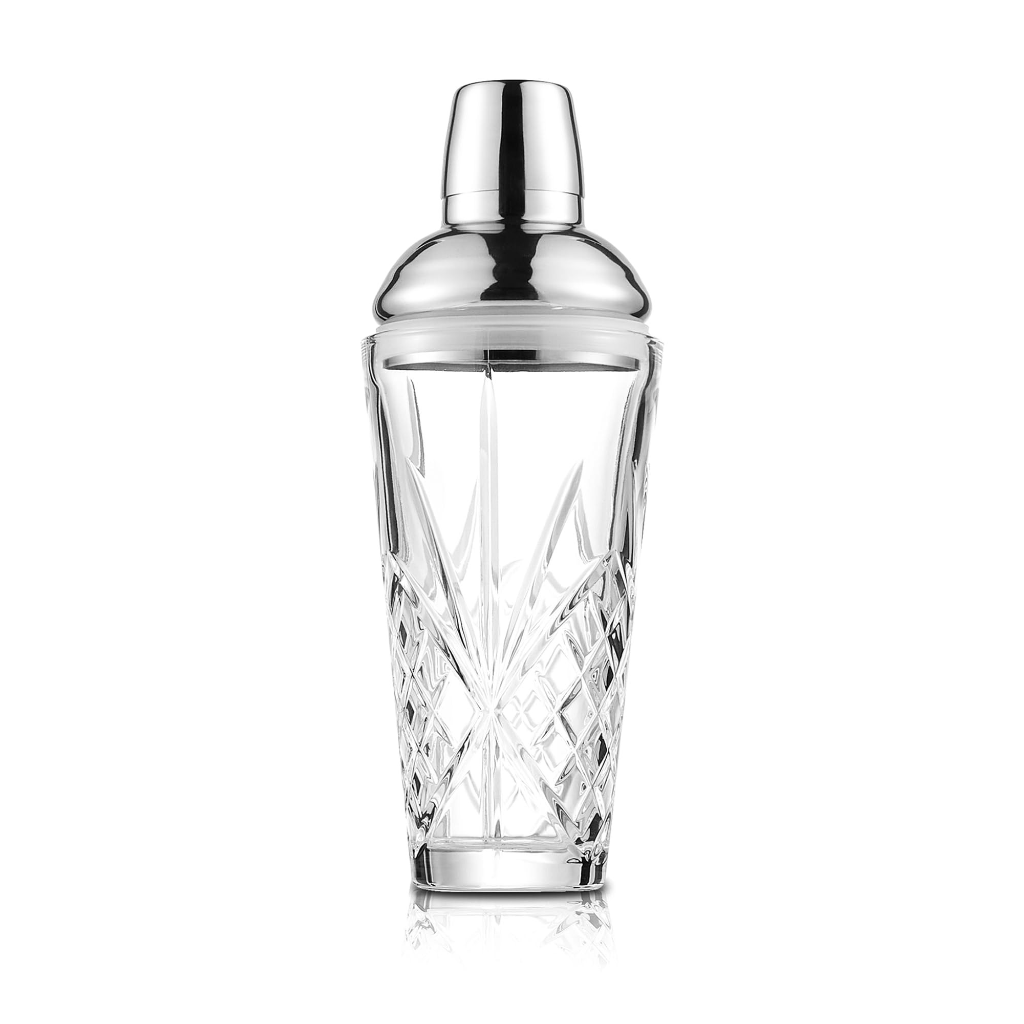 Glass Cocktail Shaker, 18.5oz Cutting Design Glass Shaker - Exquisite Martini Shaker for Elevated... | Amazon (US)