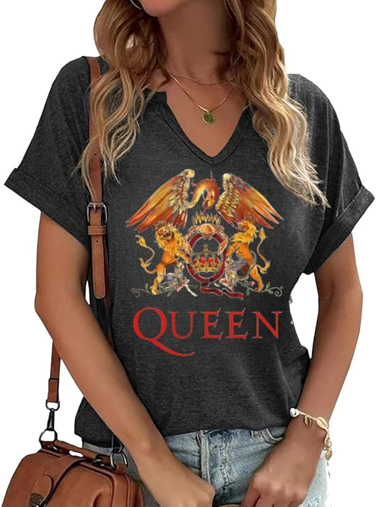 Vintage Rock Band T Shirt for Women V Neck Nashville Western Shirts Cowgirl Cowboy Graphic Tees C... | Amazon (US)
