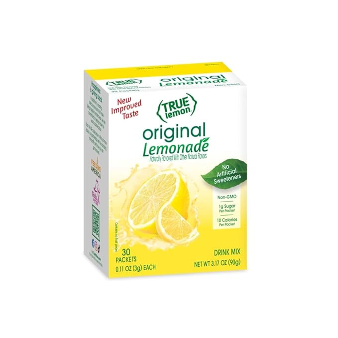 TRUE LEMON Original Lemonade Drink Mix| Made from Real Lemon | No Preservatives, No Artificial Sw... | Amazon (US)