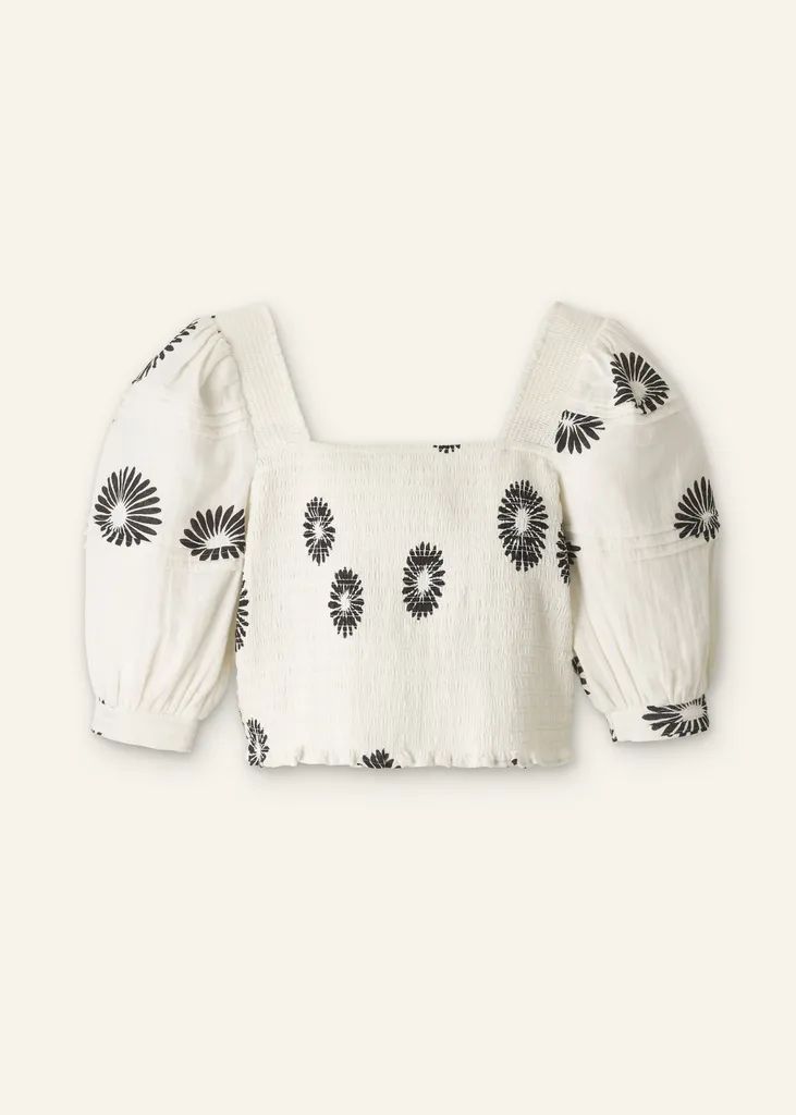 Cheesecloth Modern Daisy Print Blouse | ME+EM Global (Excluding US)