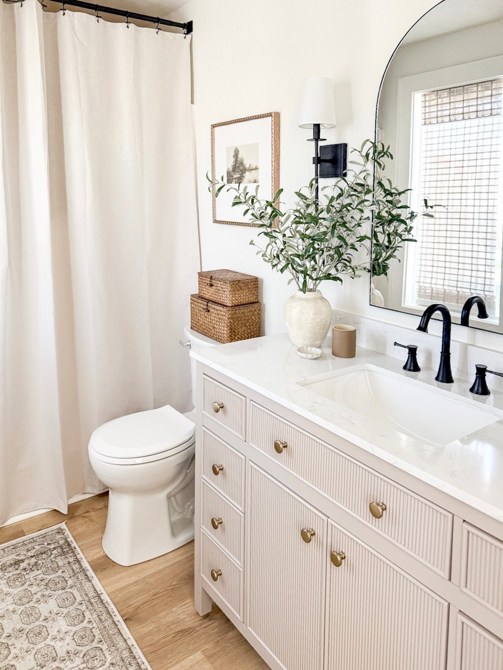 This bathroom vanity is so good!! Perfect neutral color, and I love the ribbed detail 

Bathroom, vanity, bathroom cabinet arched mirror, wall mirror, bathroom, decor, hand towel, bath towel, bathroom, accessory bathroom, faucet, shower, curtain, bathroom, rug runner rug

#LTKSaleAlert #LTKHome