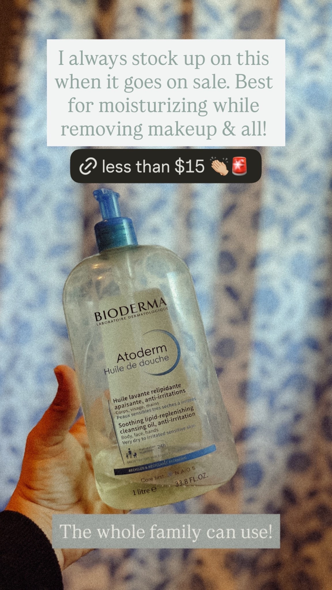 Bioderma Atoderm Shower Oil is BACK under $15! Best cleansing oil for dry + sensitive skin – removes makeup, moisturizes, safe for baby & postpartum skin. The whole family uses this (even my husband 😂). Stock-up price! #BiodermaAtoderm #ShowerOil #DrySkinMustHave #PostpartumSkincare #BabySafeSkincare #BlackFridaySkincare #Under15Skincare 

#LTKBeauty #LTKmomlife #LTKCyberWeek