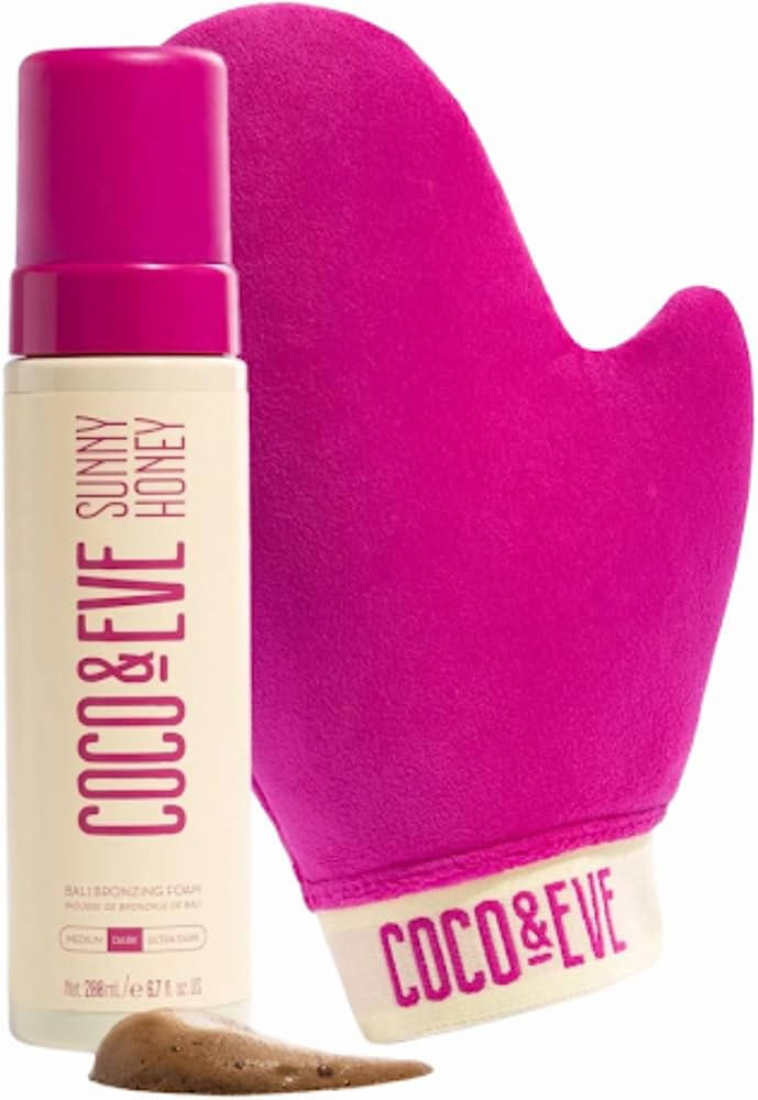 Coco & Eve Self Tanner Mousse Kit - Bronzing Foam, Tanning Mitt - Medium | Amazon (US)