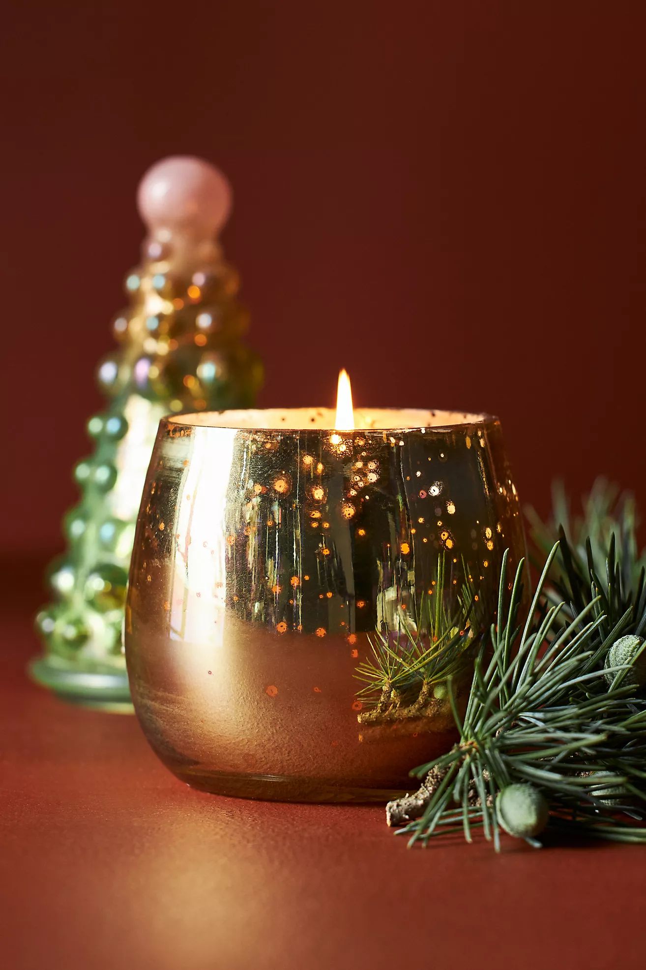 Lonni Treetop Woody Fresh Balsam & Cedarwood Glass Candle | Anthropologie (US)