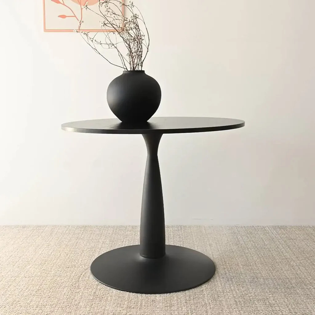 Haven Modern 35" Black Round Dining Table | Pop Maison