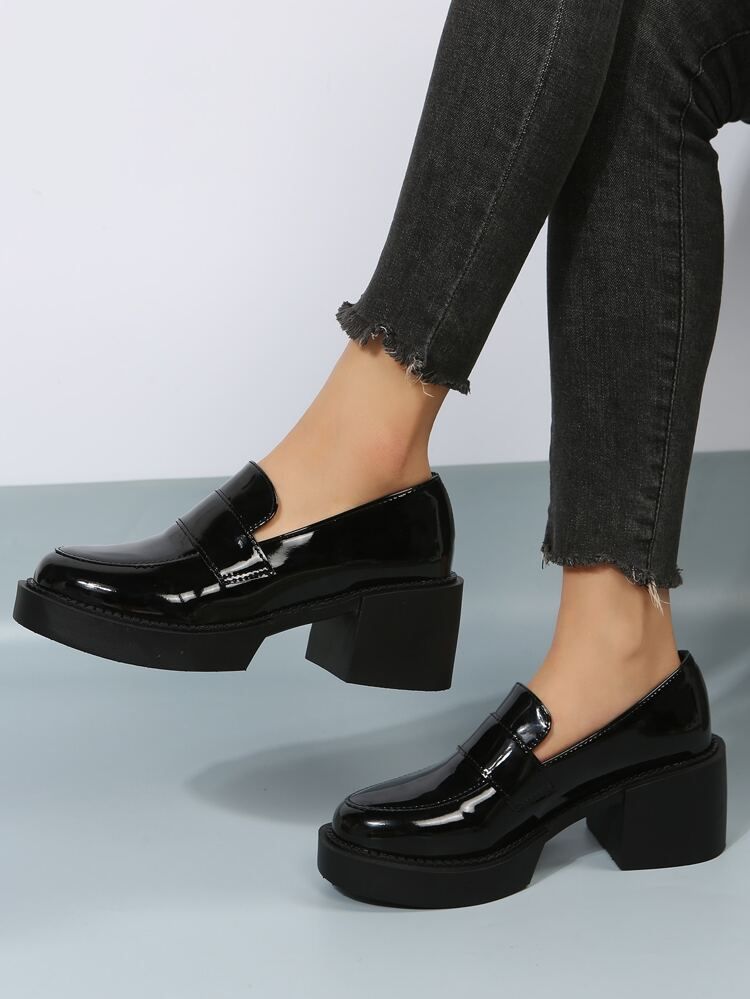 Minimalist Slip-On Platform Loafers | SHEIN