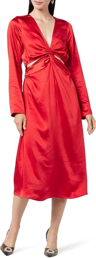 The Drop Women's Violeta Cutout Silky Maxi Dress | Amazon (US)