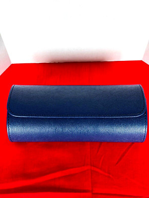 Bosphorus Leather Watch Roll Case Made in Turkey Blue Outer Orange Inner Lining | eBay | eBay US