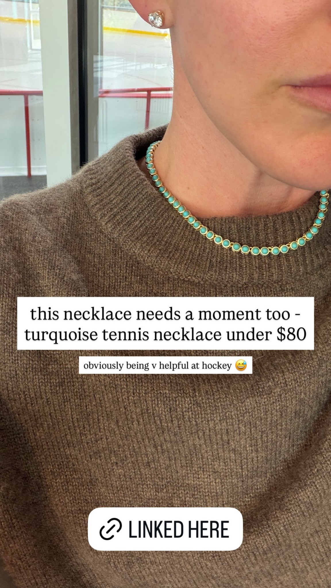 this necklace needs a moment too - turquoise tennis necklace under $80

#LTKmomlife #LTKgrwm #LTKootd