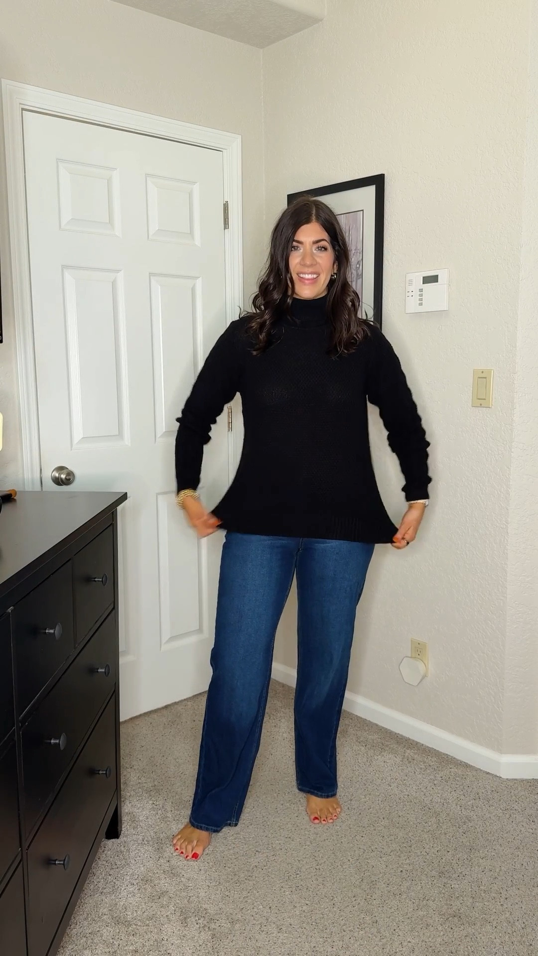 Love this easy cable turtleneck sweater! I’m a medium!
8 in straight leg jeans 

#LTKMidsize #LTKWorkwear #LTKFindsUnder50
