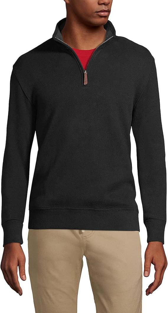 Lands' End Bedford Rib Quarter Zip Pullover Sweater | Amazon (US)