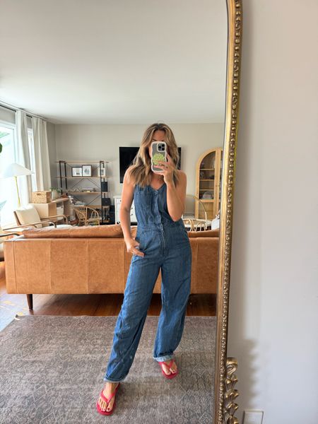Guys, I am so impressed with this target jumpsuit. The material is so soft and it has a little stretch. It is a more relaxed style and I got a size 6. It still has a little room to it. It also runs longer so I think it’s really cute to roll up a little bit, but if you’re taller, it’s probably the perfect lengthlooks cute with Birkenstocks or flip-flops for the summer and a hat. $40

#LTKOver40 #LTKFindsUnder50 #LTKFindsUnder100