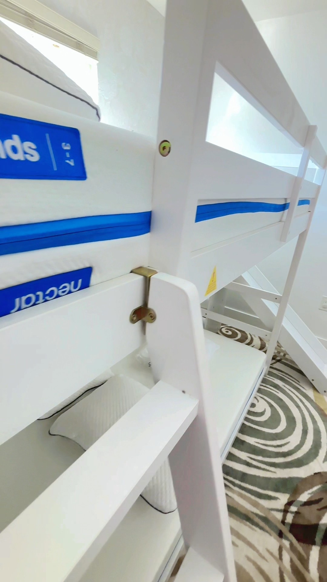 Bunk bed- full size with slide. Nectar kids double sided mattress. With the serenity sleep bundle. Mattress protector, pillows, bedsheet set. 

#LTKFamily #LTKHome #LTKKids