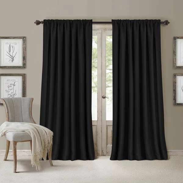 Ardmore Solid Blackout Single Curtain Panel | Wayfair Professional