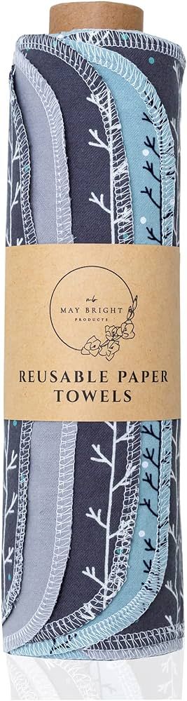 May Bright - Reusable Paper Towels Washable Roll - Cloth Paper Towel Replacement - Zero Waste - 1... | Amazon (US)