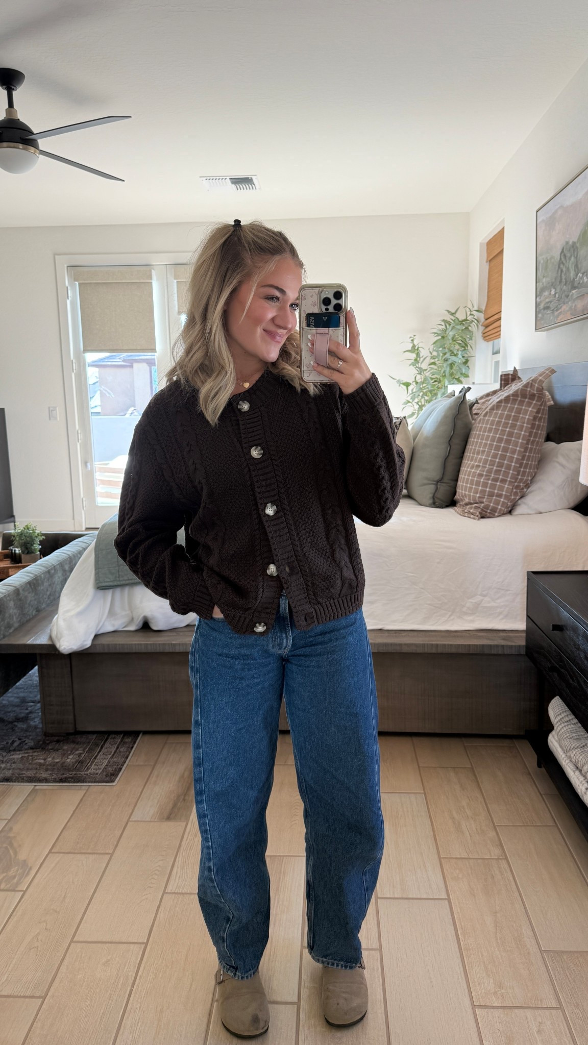 The perfect cozy cardigan! Not too heavy, just right for the cooler months! This chocolate brown has been my favorite color this season! Wearing a size s.

#LTKHoliday #LTKmomlife #LTKFindsUnder50