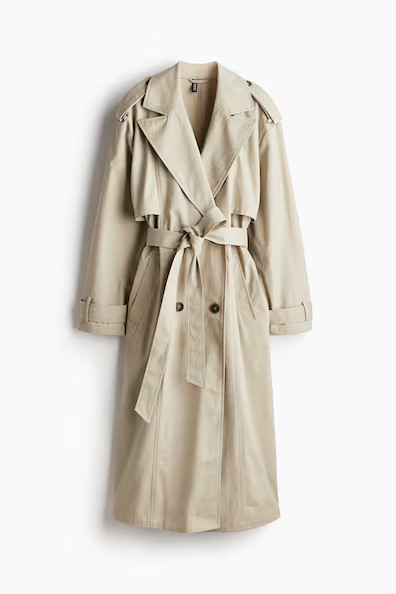 H & M - Twill trench coat - Beige | H&M (UK, MY, IN, SG, PH, TW, HK)