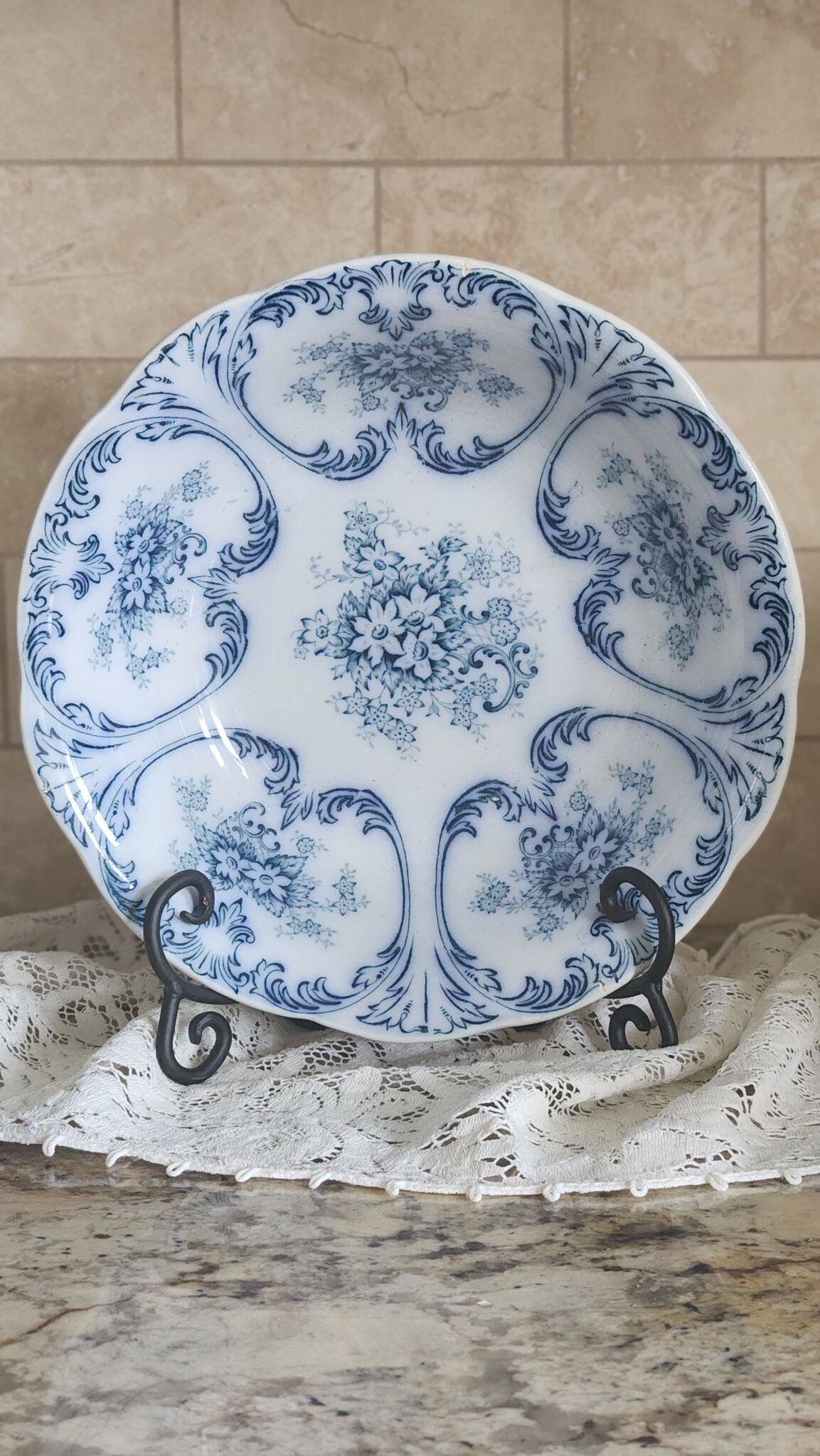Libertas Prussian Blue and White Bowl | Vintage Keepers