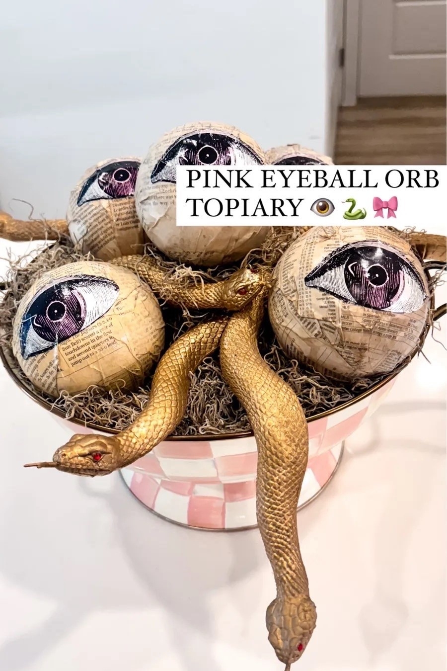 The links to recreate the eyeball topiary 👁️ 

This is from 2 years ago now so I linked the closest alternatives to recreate it EXACTLY the same 

As well as a few things that could make your life easier / achieve a slightly different look

I.e. already rustic looking newspaper, premade eyeballs etc 

Or how cool with this be with black moss and a black bowl?!?

#LTKHome #LTKSeasonal #LTKSaleAlert