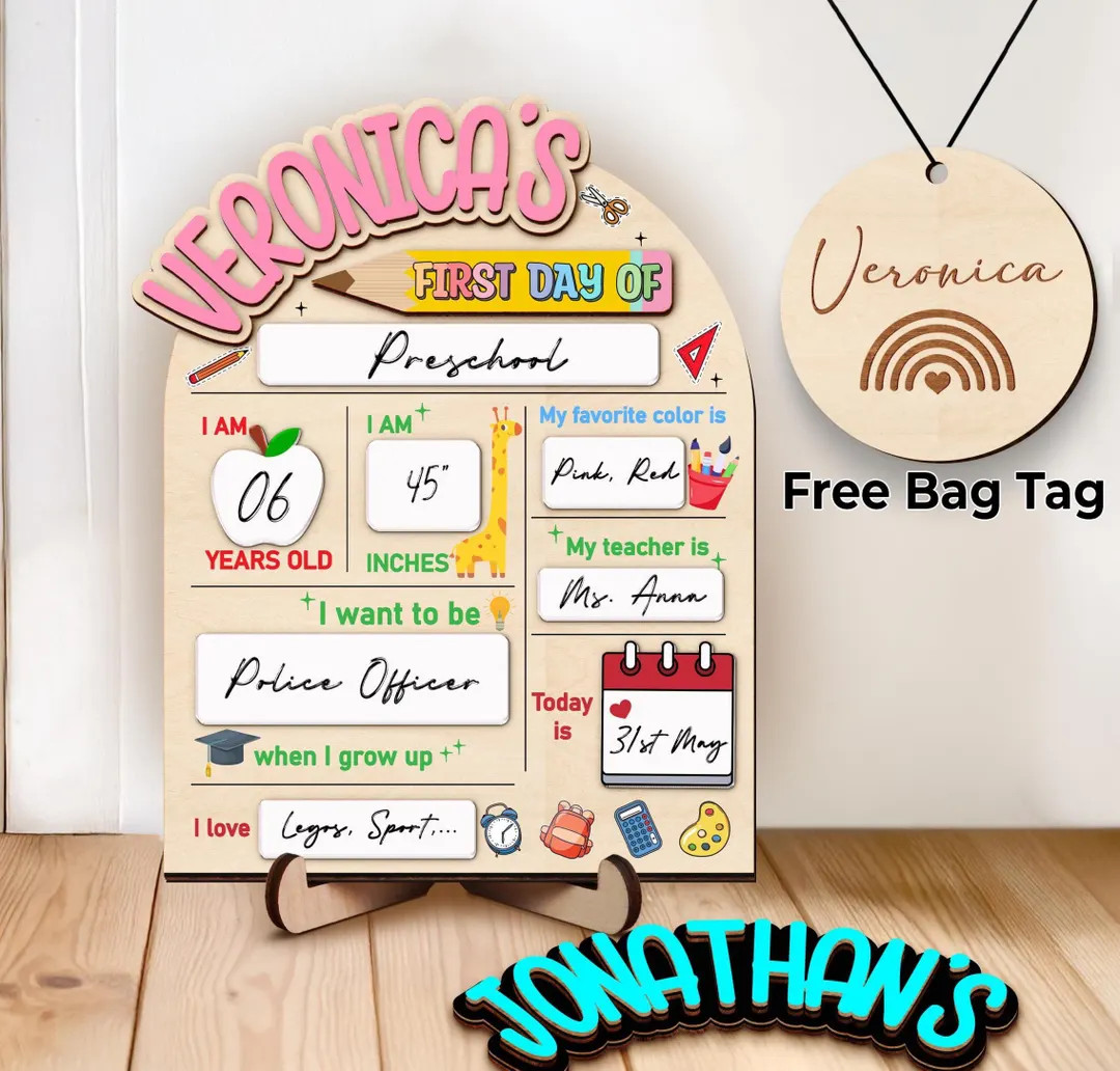 Custom First and Last Day School Sign,back to School Board,interchangable,first Day of School,dry... | Etsy (US)