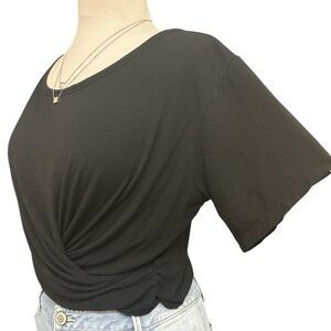 Heavenly by Victoria Modal Twist-Tie Crop Top Tee | Poshmark