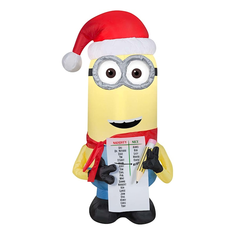Inflatable Naughty or Nice Kevin, 4' | At Home