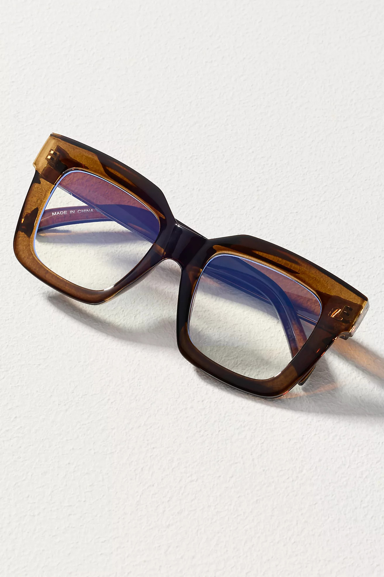 Chunky Cara Translucent Blue Light Readers | Anthropologie (US)
