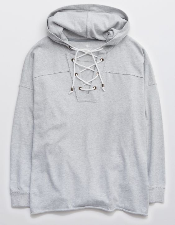 Aerie Lace Up Hoodie | American Eagle Outfitters (US & CA)