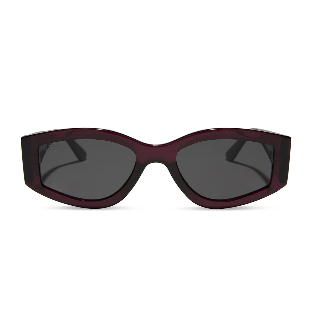 KAI - BURGUNDY CRYSTAL + GREY SUNGLASSES | DIFF Eyewear