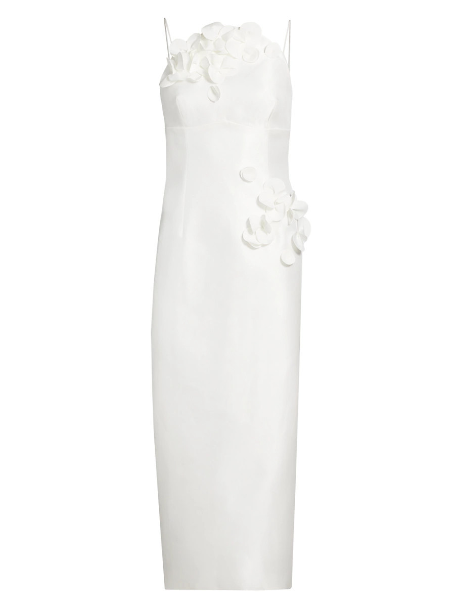Women's Bilston Cotton-Blend Midi-Dress - Ivory - Size 4 | Saks Fifth Avenue
