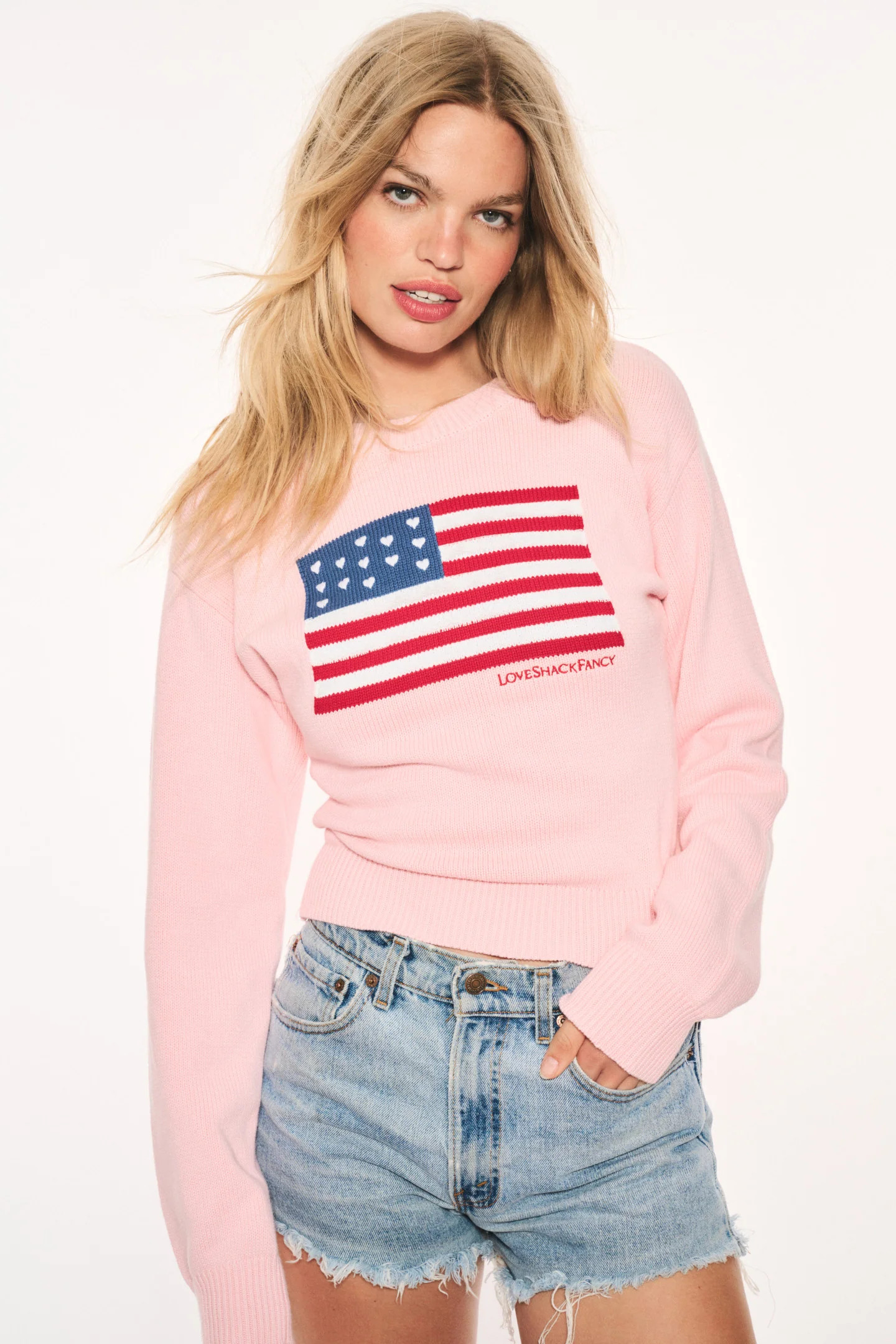 Ty Cotton Flag Pullover | LoveShackFancy