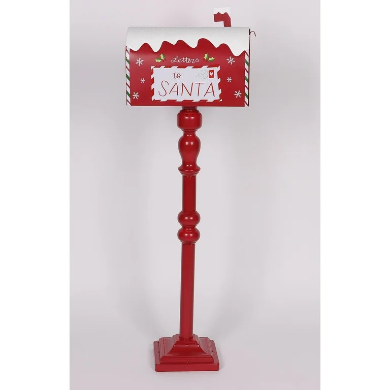 Red Letters to Santa Mailbox Christmas Decoration, 38 in, by Holiday Time | Walmart (US)