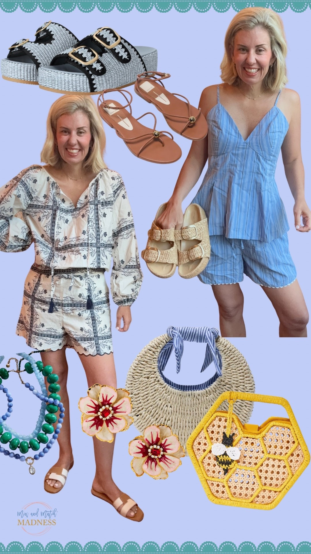 Tar-jay sets that I’m loving! You know the drill… wear together or separate!! ￼
Cami Top & Shorts - small 
Tie Top - small (need xs)
Scallop shorts - 4


#LTKSeasonal #LTKmomlife #LTKdayinmylife