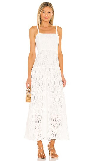 Noni Eyelet Maxi Dress in White | Revolve Clothing (Global)