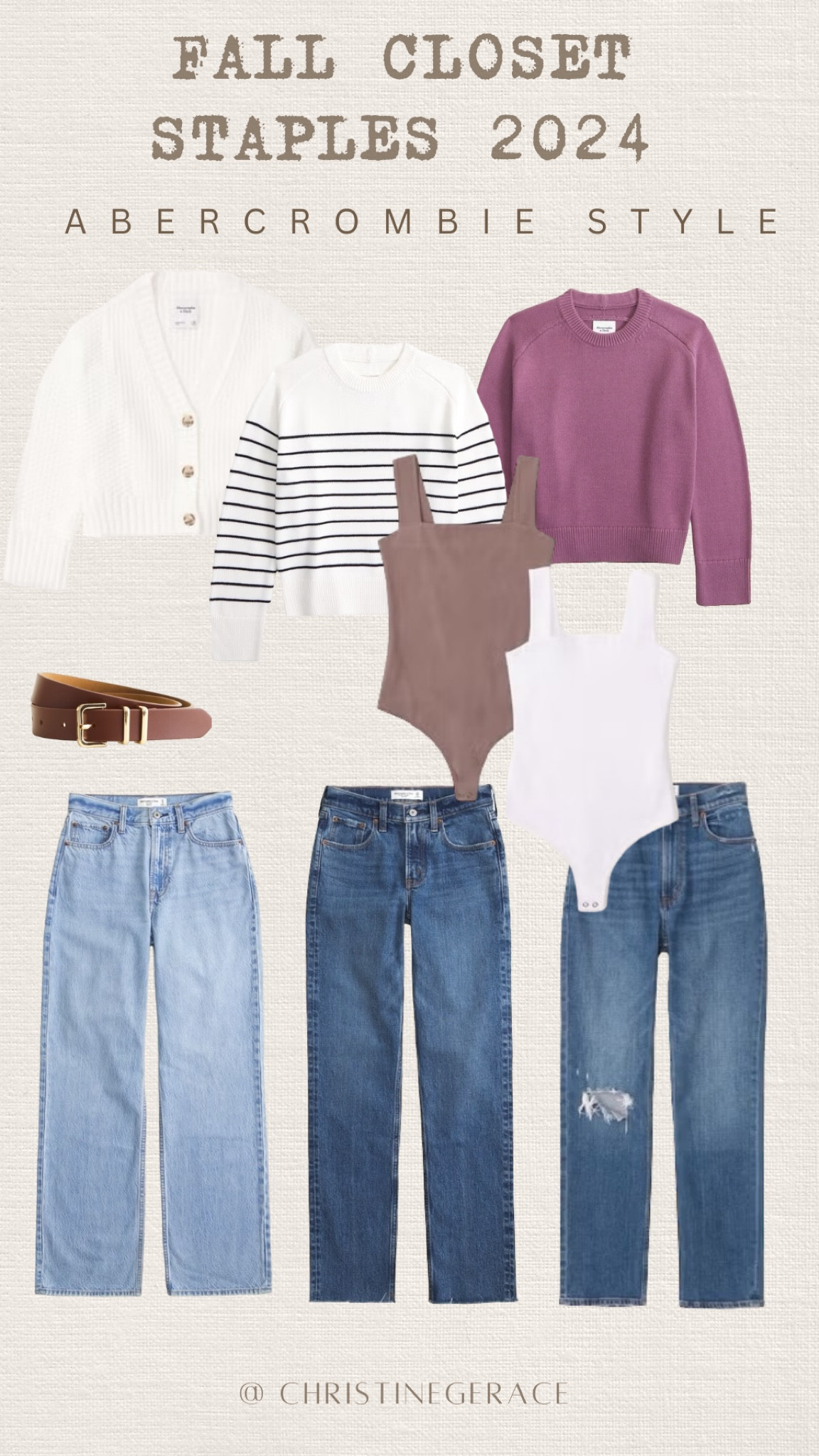 Fall closet staples from Abercrombie 🍂🍁 

Sweaters, jeans, belt, bodysuit
#abercrombie #christinegerace 

#LTKSeasonal #LTKFallSale #LTKStyleTip