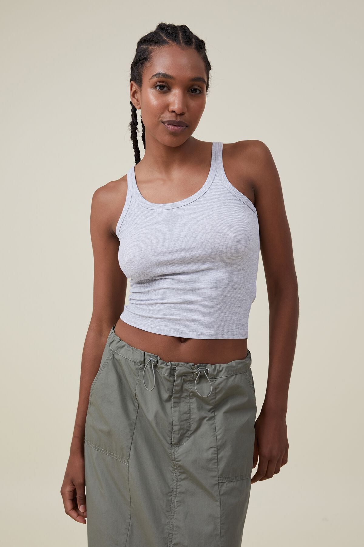 Staple Rib Scoop Neck Tank | Cotton On (ANZ)