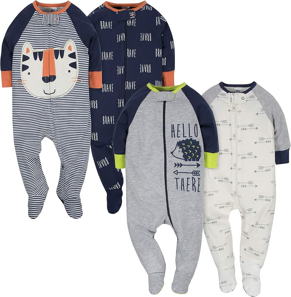 Gerber Baby Boys 4 Pack Sleep 'N Play Footie | Amazon (US)