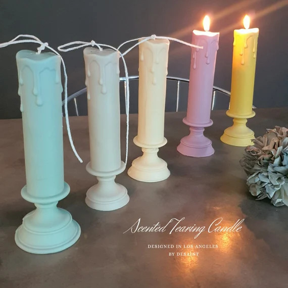 Scented Tearing Candle /melted Long Candle/realistic Burning | Etsy | Etsy (US)