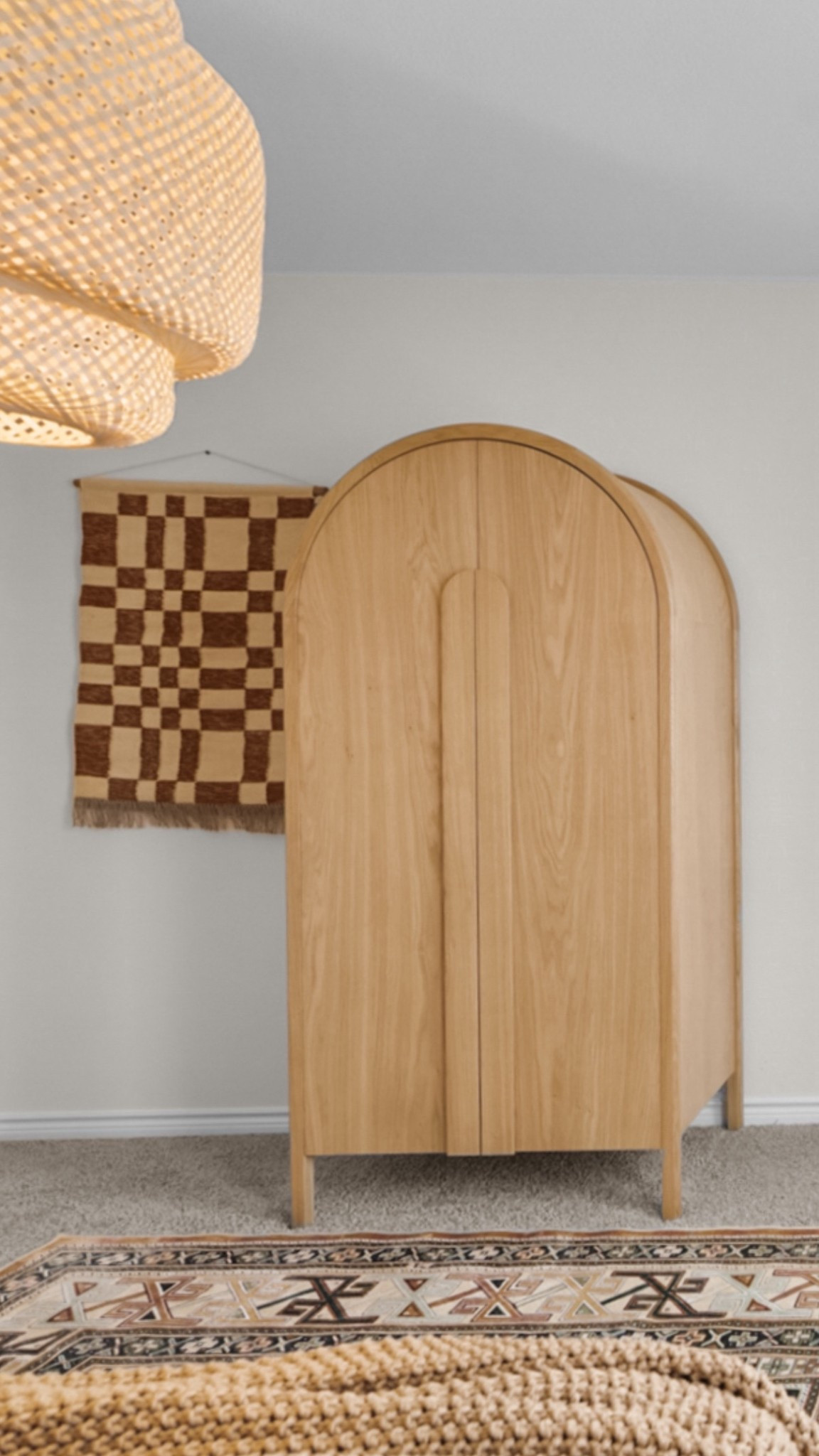 Cozy meets curated in this modern boho bedroom reveal!

For the teen girl who’s been dreaming of a space that feels warm, earthy, and elevated—this setup hits all the right notes.

Sharing all the sources so you can bring the same cozy vibes to your home. Tap to shop!

Linked:
✔️ Arched Armoir (a statement)
✔️ Woven pendant light
✔️ Checkerboard wall tapestry
✔️ Area rug (obsessed!)
✔️ Coziest throw blankett

Follow me for more cozy corners, design links, and easy styling ideas you’ll actually want to try. 💡

#LTKhome #bedroomdecor #modernboho #neutraldecor #homestyling #earthtones #bedroommakeover #ltkfinds