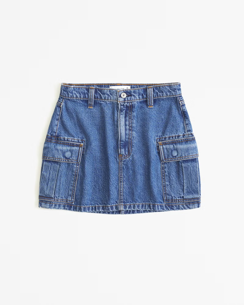 Denim Cargo Mini Skirt | Abercrombie & Fitch (US)