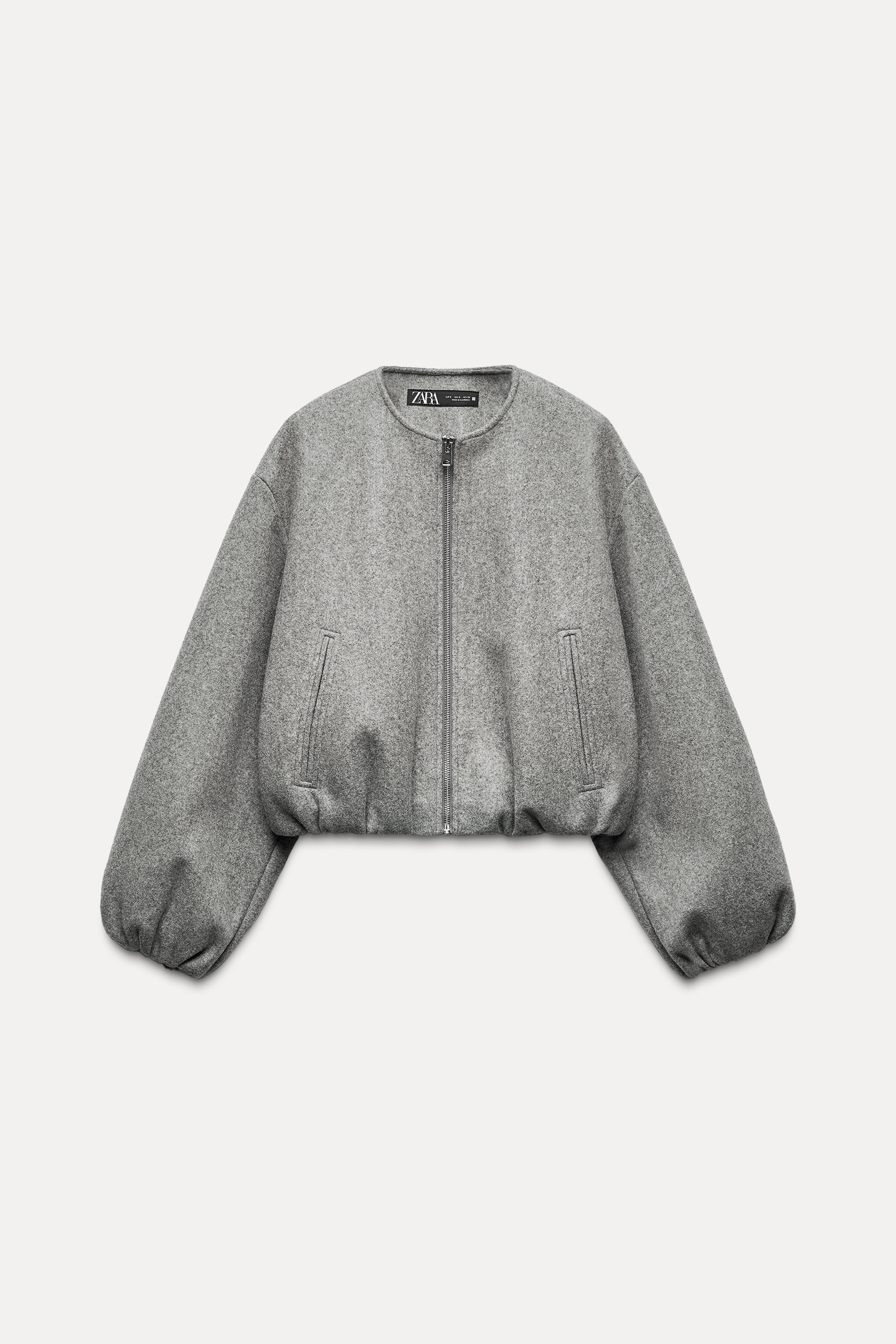ELASTICATED TRIM SOFT BOMBER JACKET | Zara US