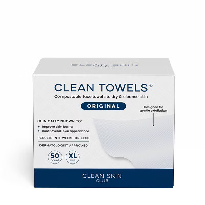 Clean Skin Club Disposable Face Towel for Improved Skin - XL - 50ct | Target